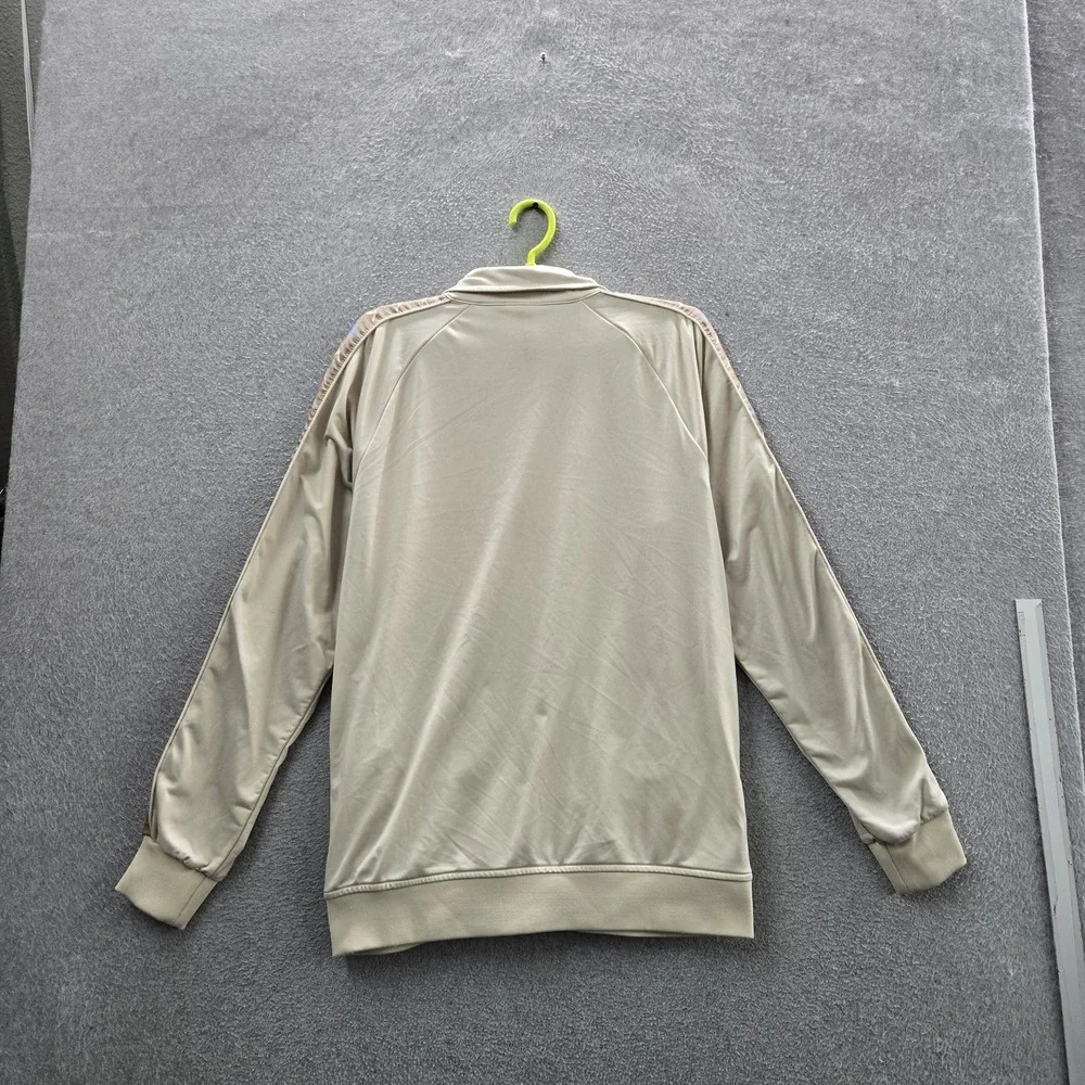 Kappa Men Jacket L Beige Graphic Logo Tape Track Long Sleeve